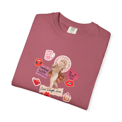 Romantic Graphic Cupid Love Quotes Valentine T-Shirt - Sinful Threads