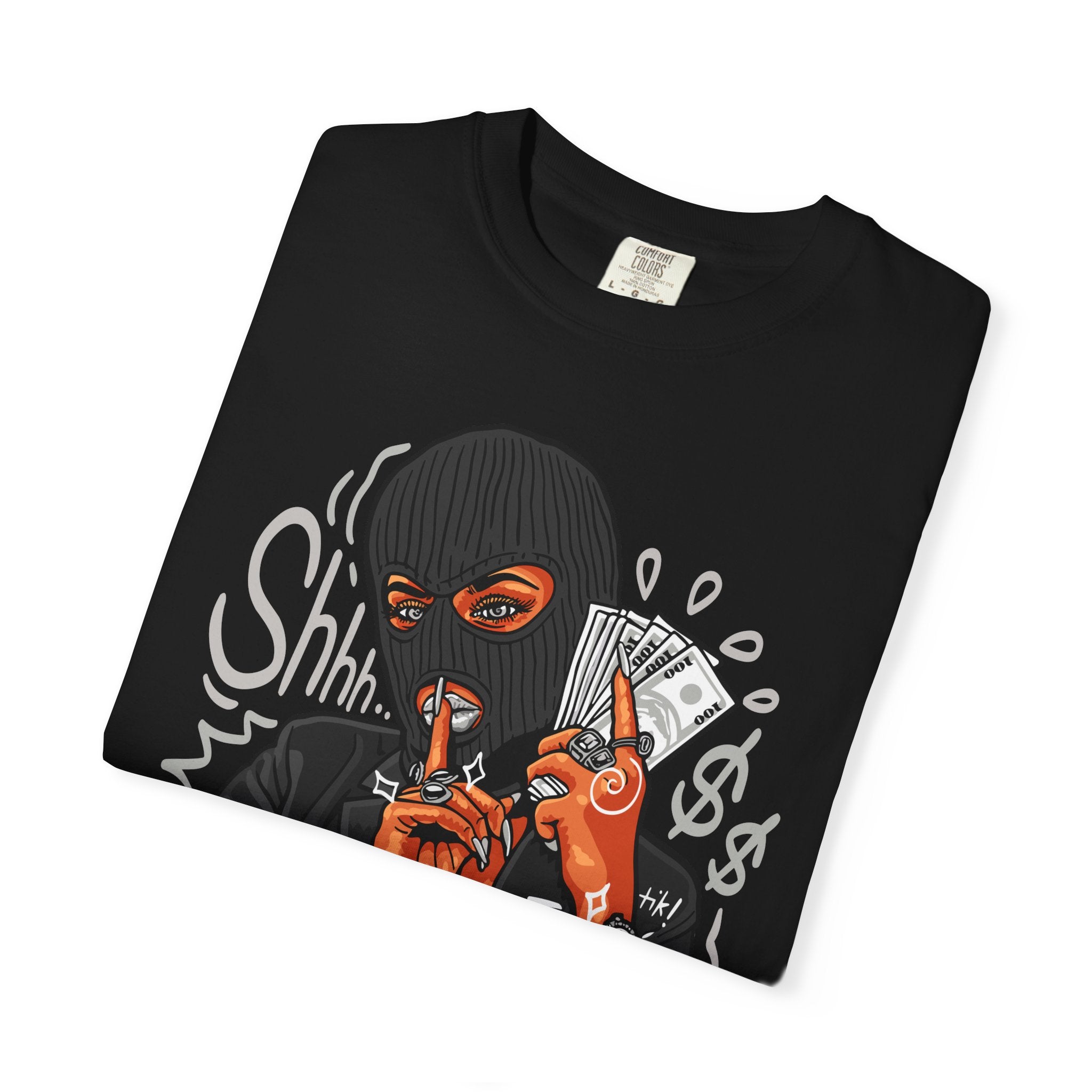 Money Heist Shhh Graphic Tee – Gangster Streetwear - Sinful Threads