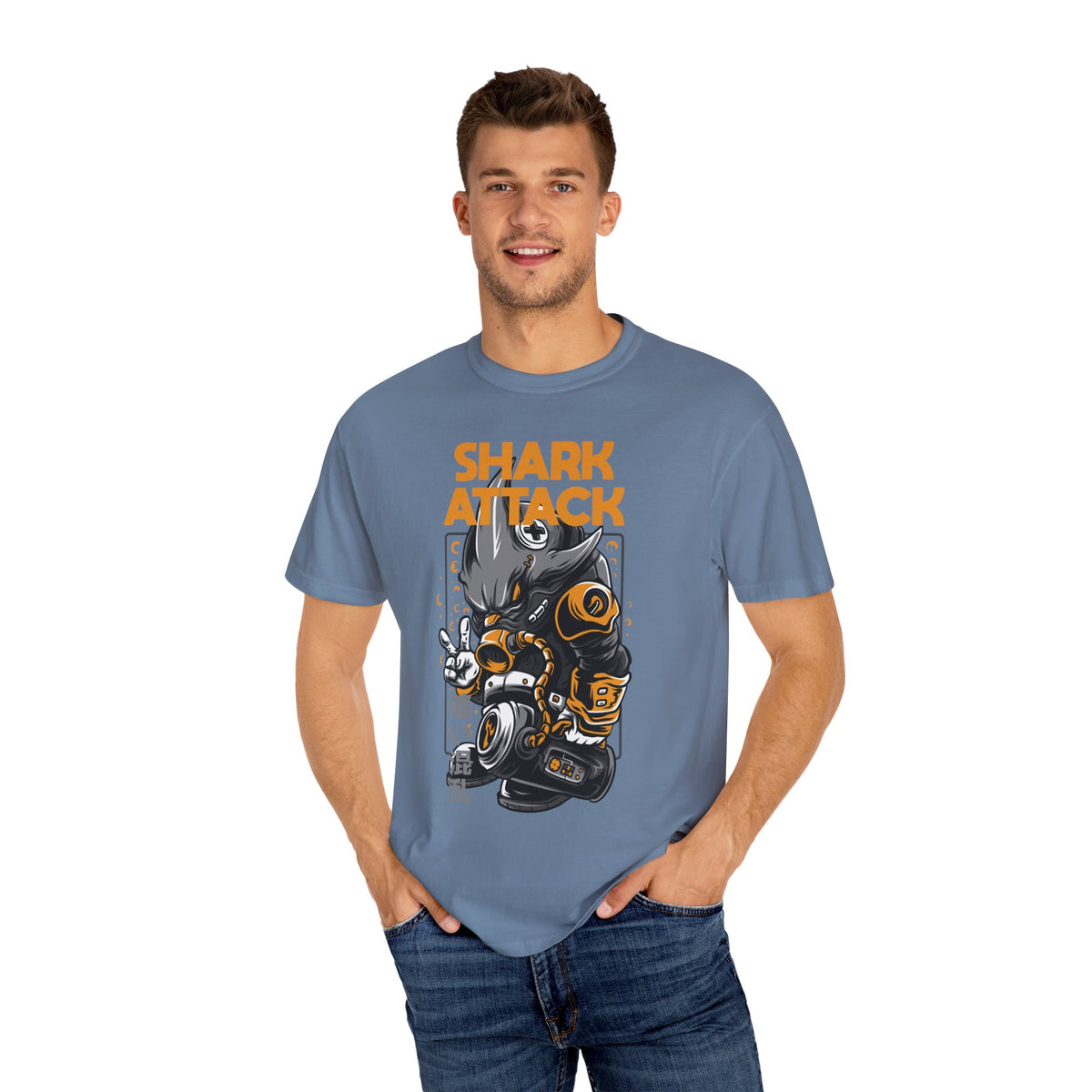 Shark Attack Bold Graphic Unisex T-Shirt