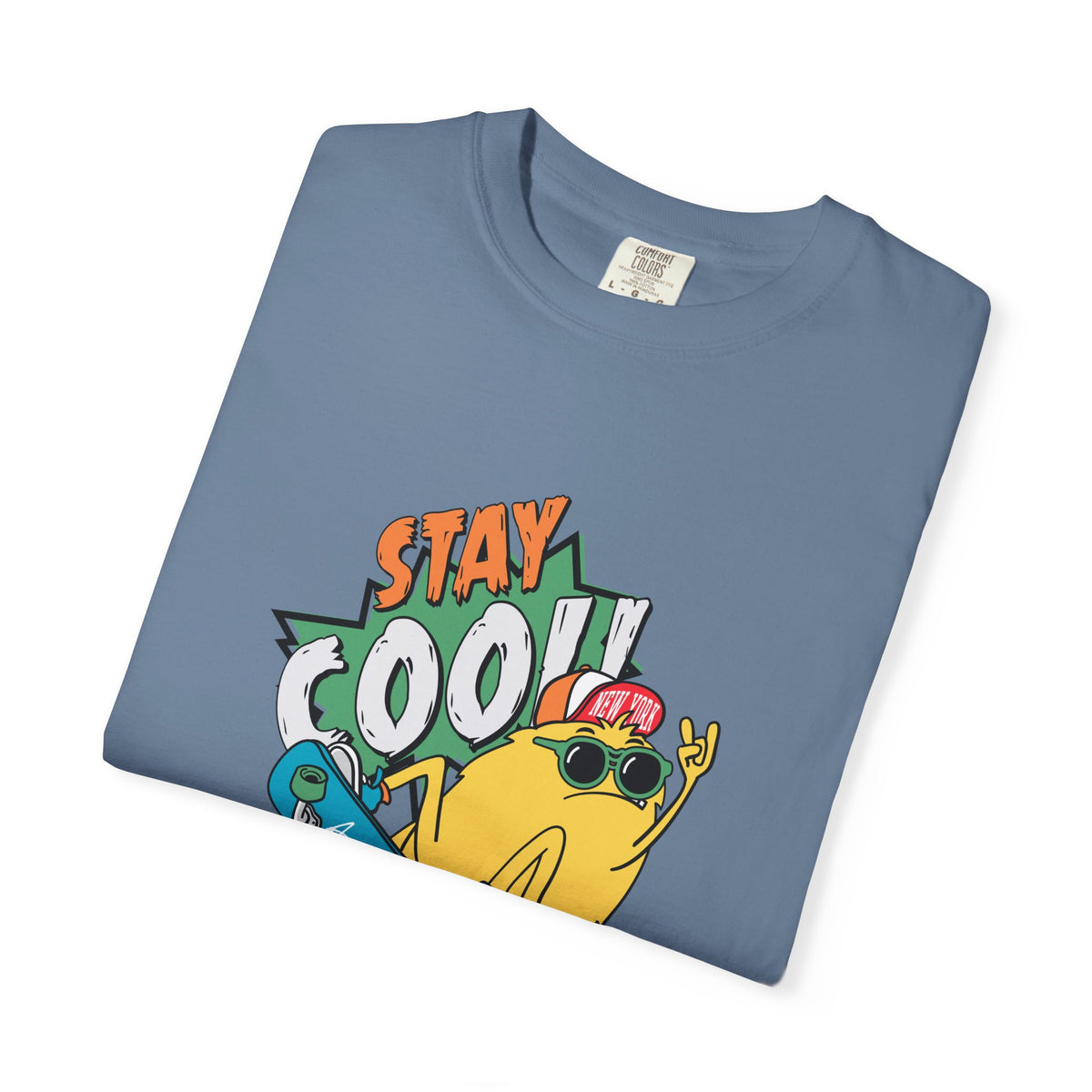 Stay Cool Awesome New York Skateboard Graphic T-Shirt
