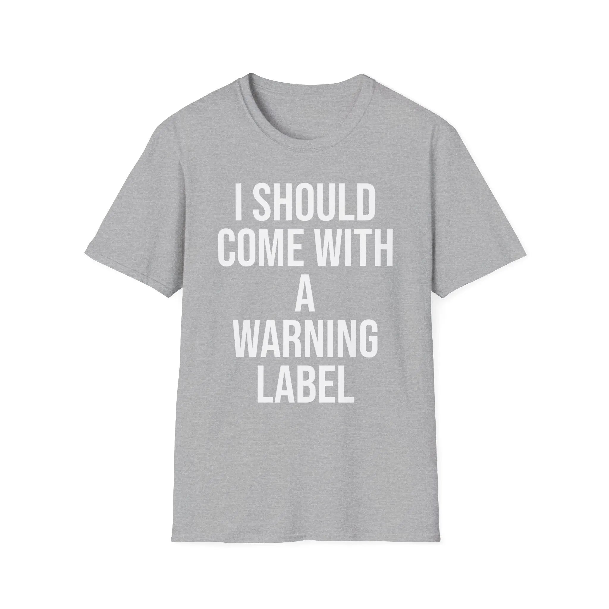 Warning Label Graphic Tee - Funny Sarcasm Shirt