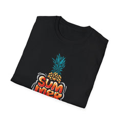 Bold Pineapple Print Tee - Summer Vibes Tropical Graphic