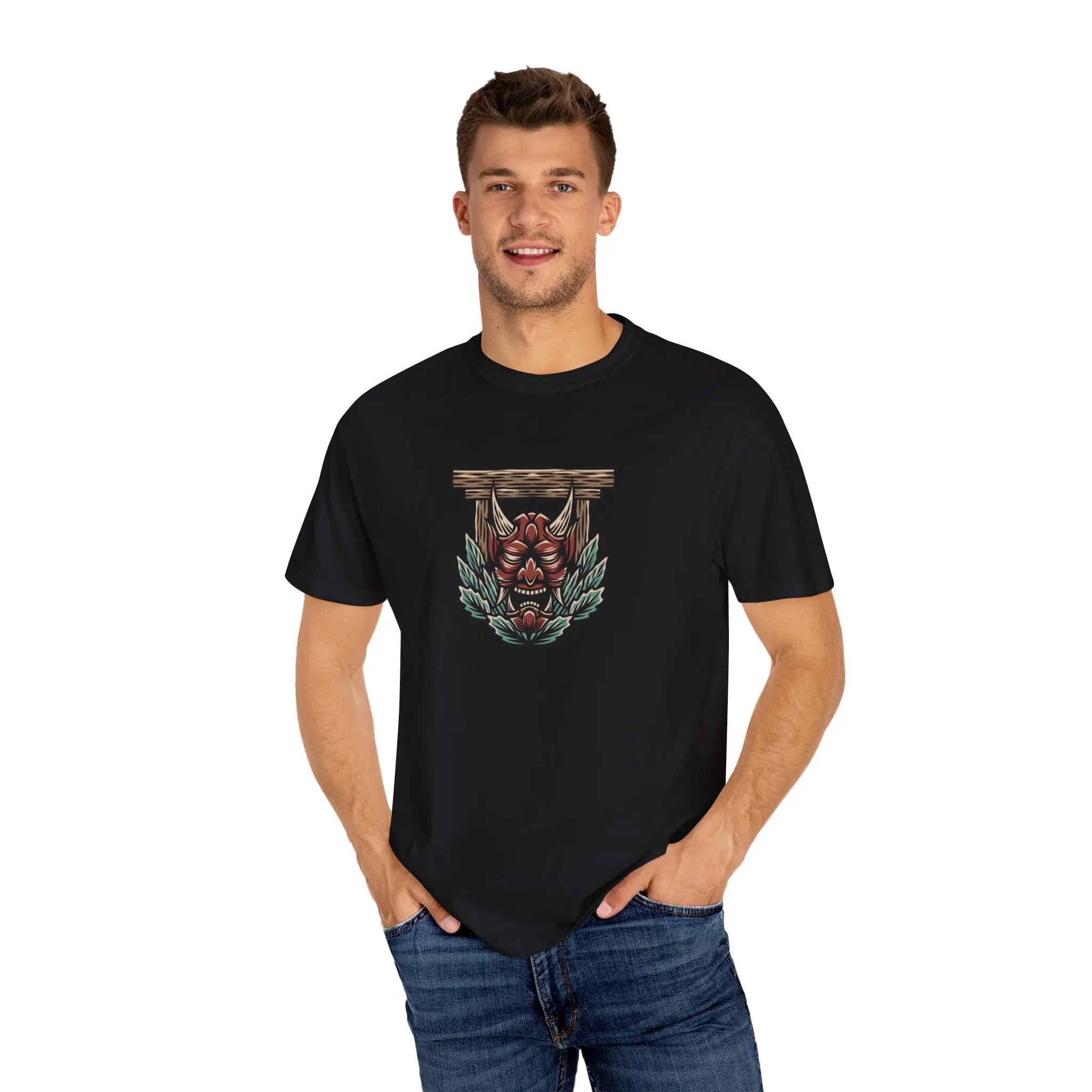 Asian inspired art shirt - Japanese demon graphic tee - Sinful Threads