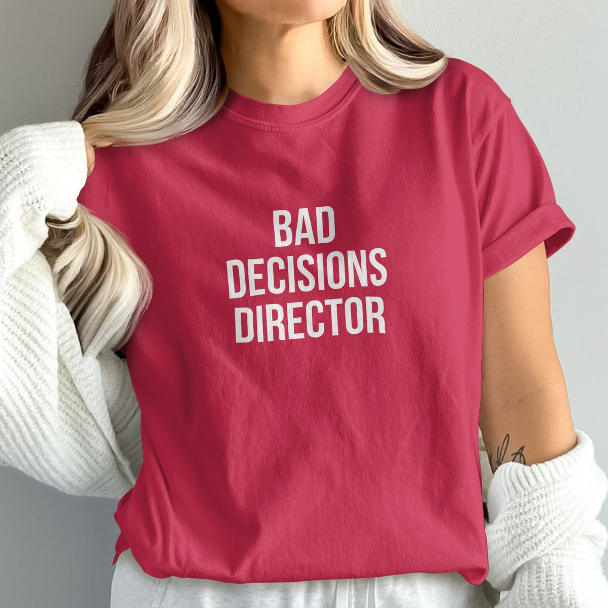 Bad Decisions Director Statement Tee product type