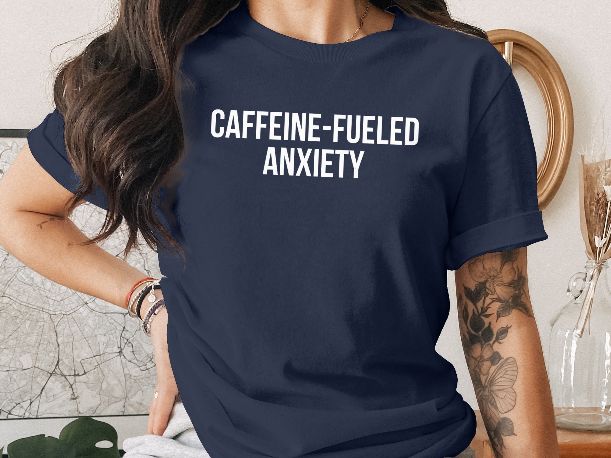 Caffeine-Fueled Anxiety Statement T-shirt product type