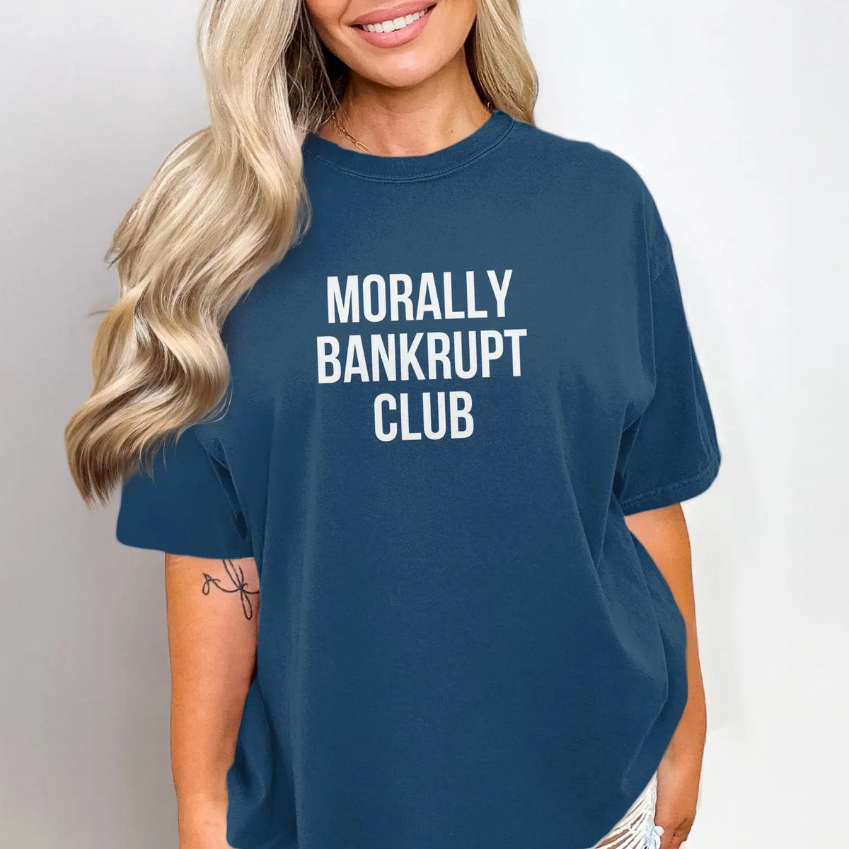 Morally Bankrupt Club Graphic Tee Fashion Product