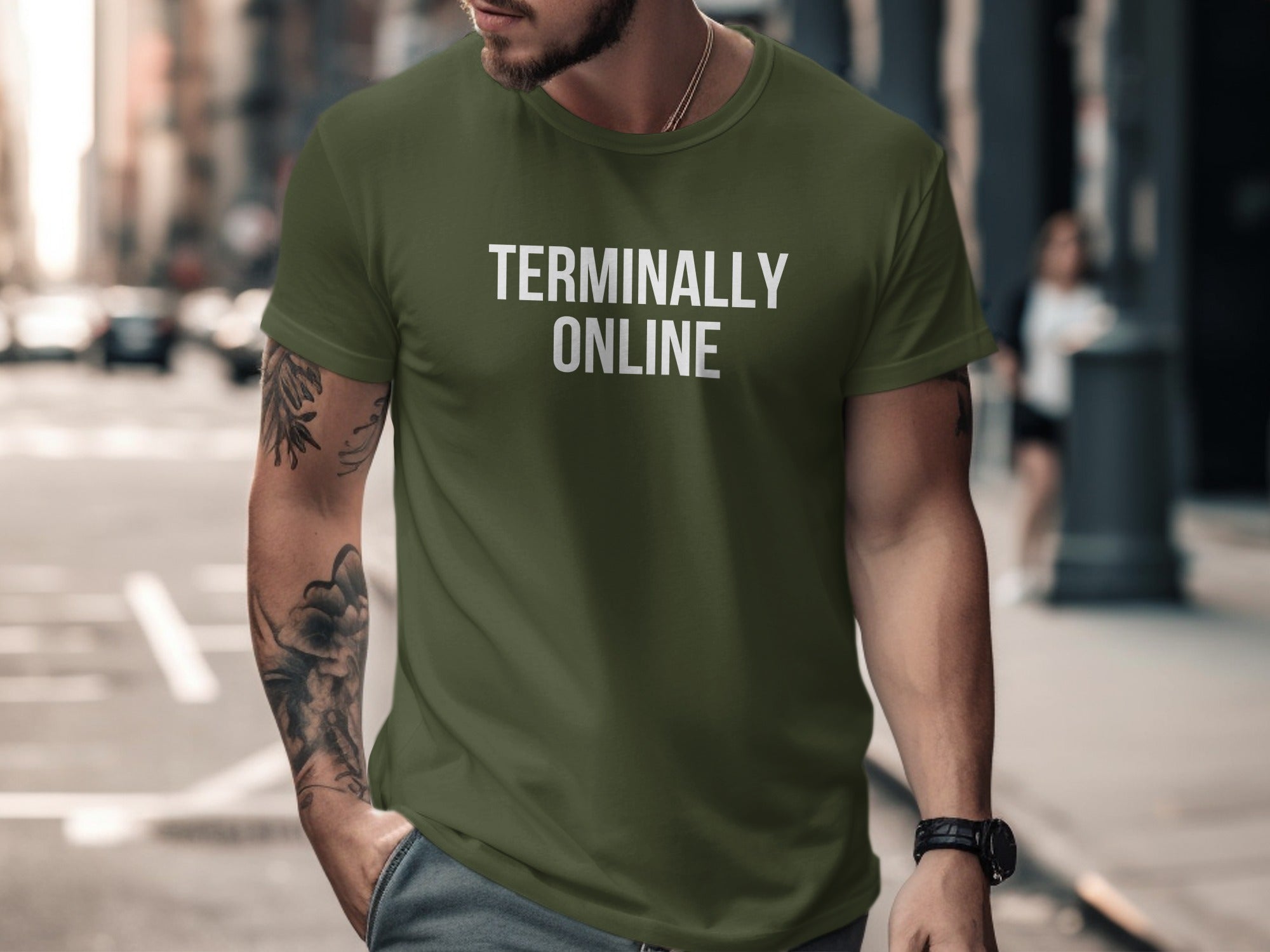TERMINALLY ONLINE Statement T-Shirt product type