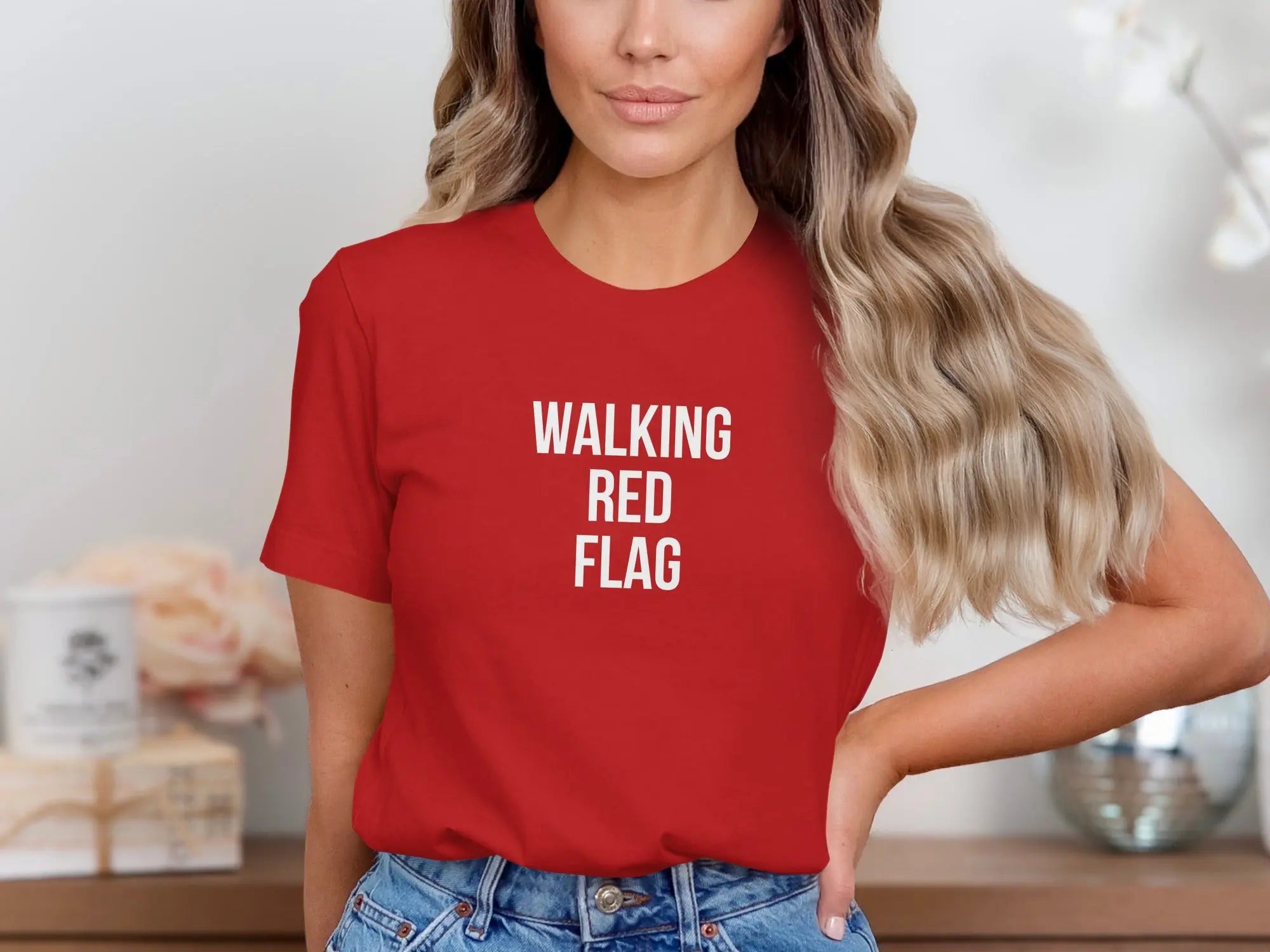 Walking Red Flag Statement T-Shirt product