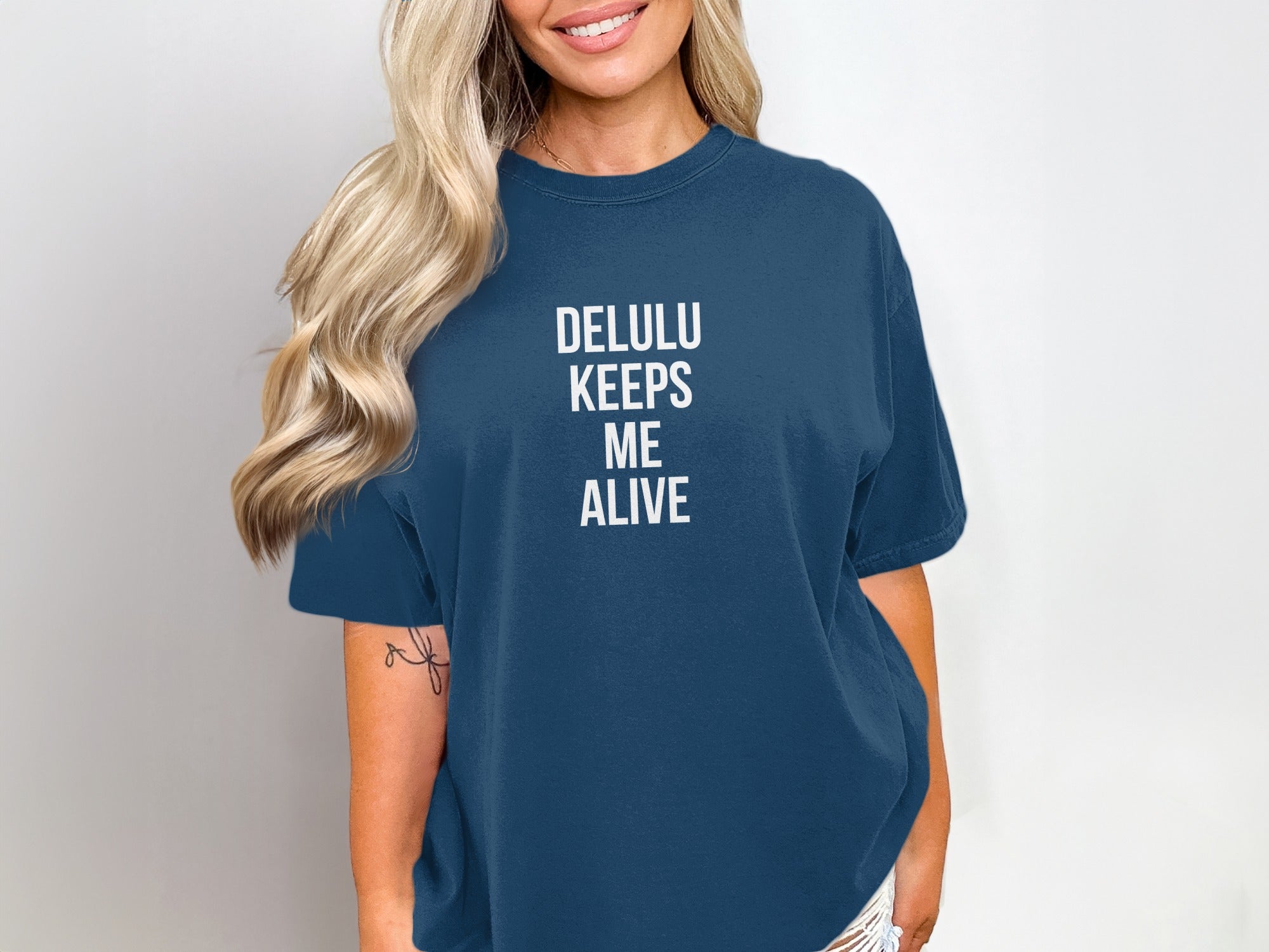 Delulu Keeps Me Alive Statement Shirt product