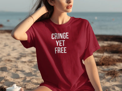 Cringe Yet Free Statement Tee Beachwear Product