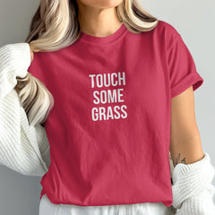 Touch Some Grass Print Casual Tee product