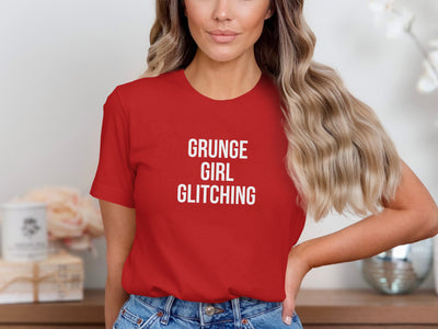 Grunge Girl Glitching Graphic Tee product