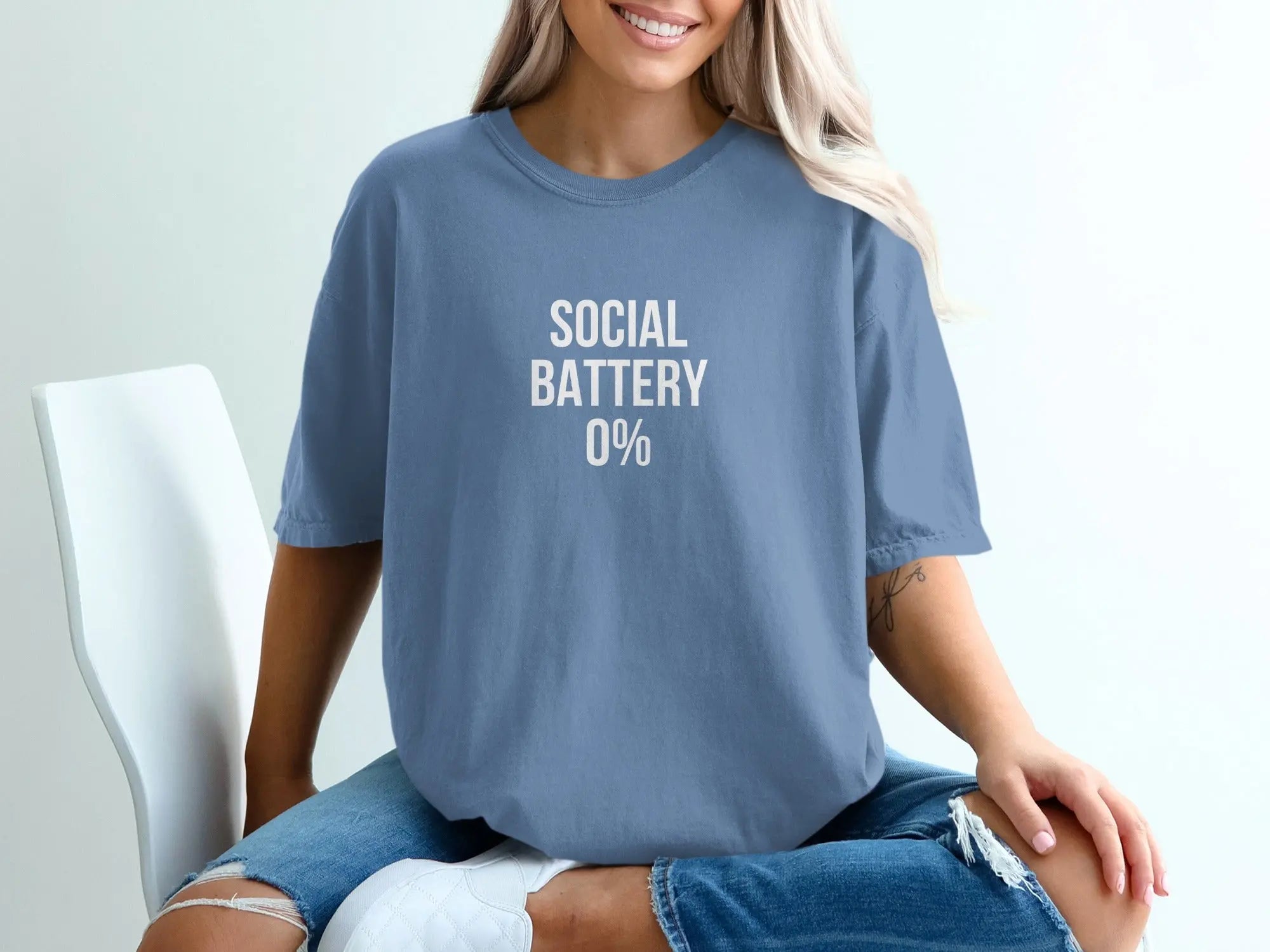Social Battery 0% Statement T-Shirt product type