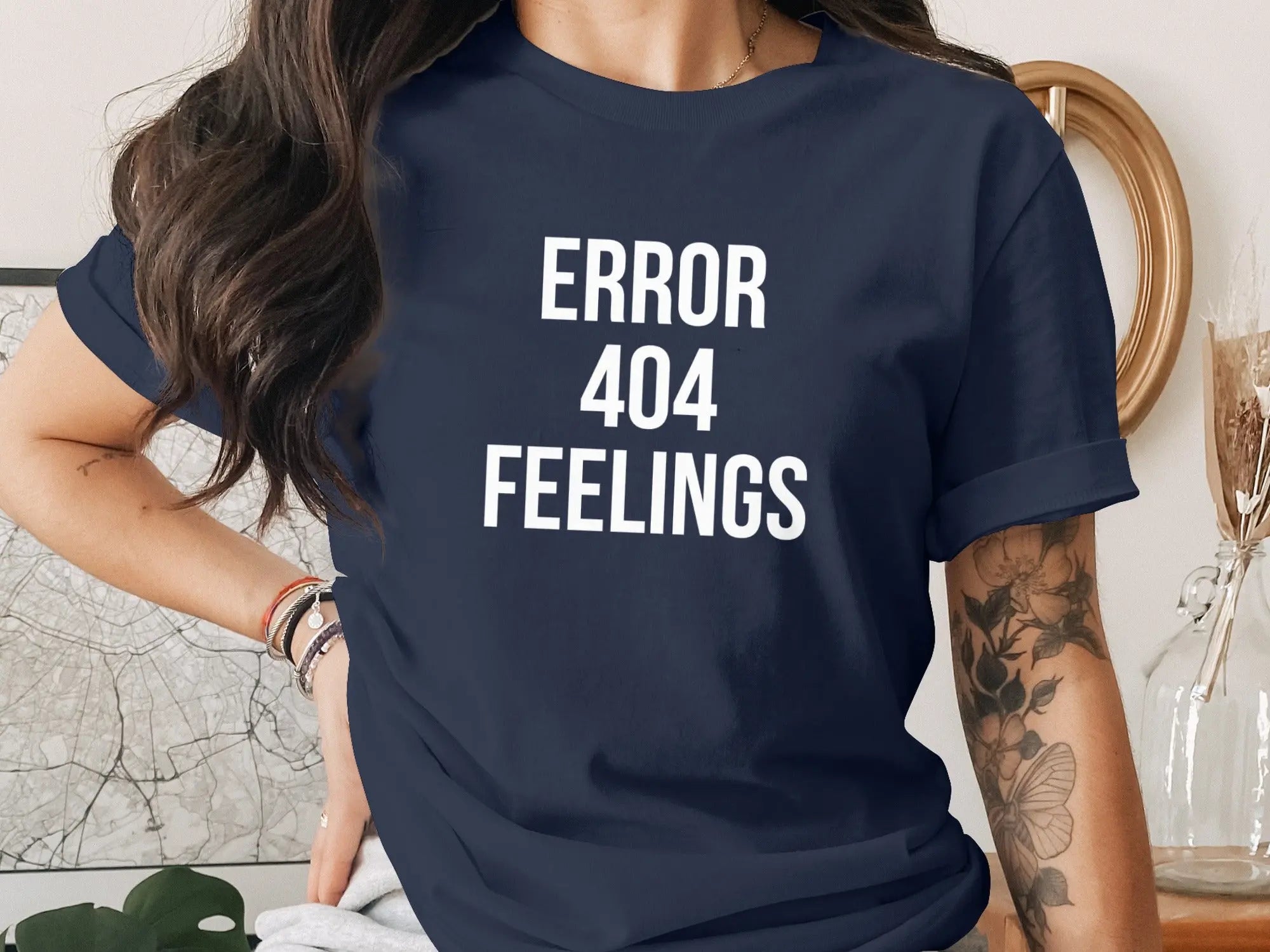Error 404 Feelings Printed Casual T-Shirt product
