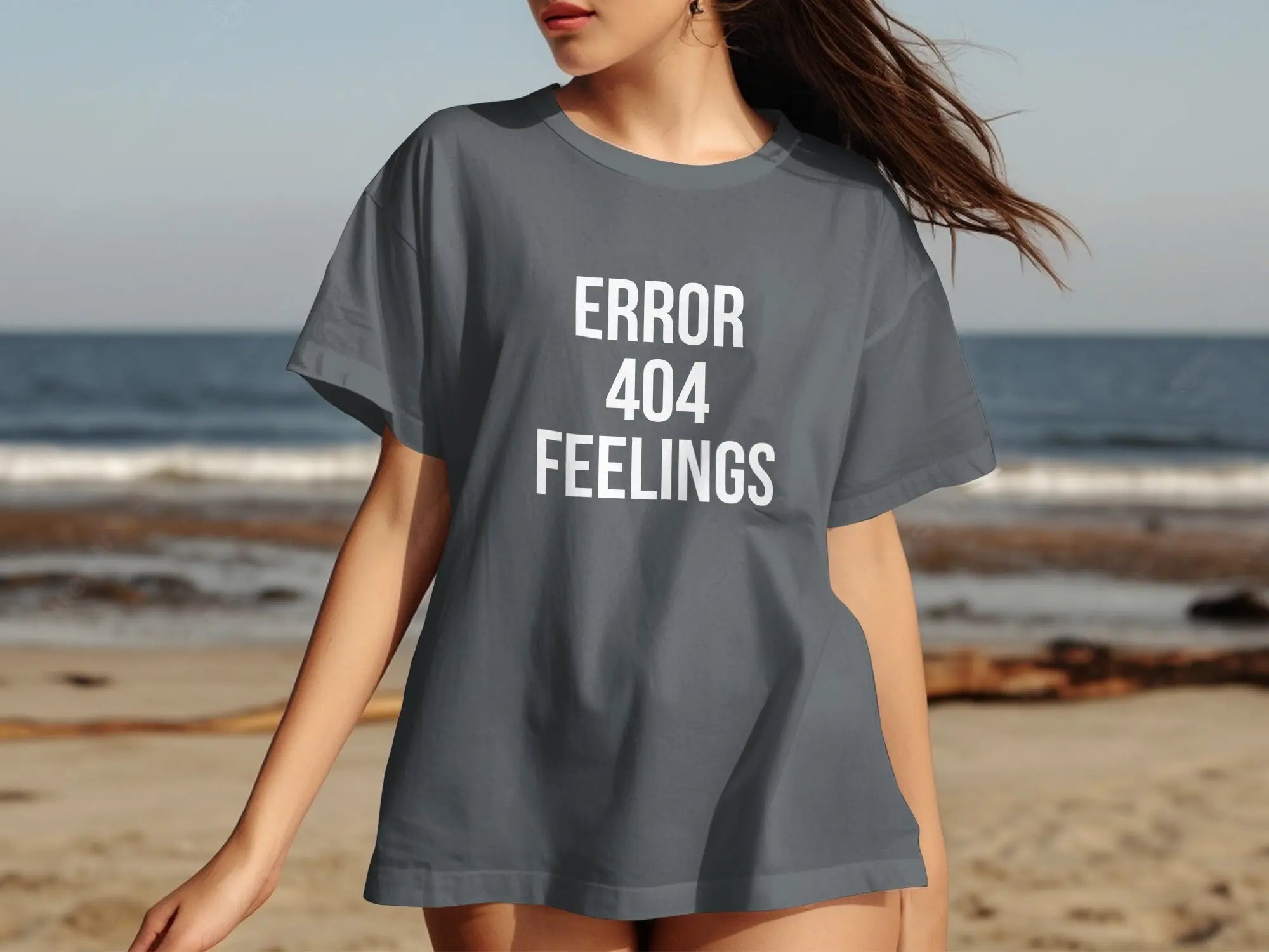 Error 404 Feelings Graphic Oversized T-Shirt product type